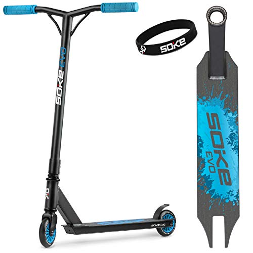 SOKE Evo 100kg Trottinette Freestyle ABEC-9 Carbon - Trottinette Freestyle Adulte pour Skatepark - Trottinette Freestyle Garçons...